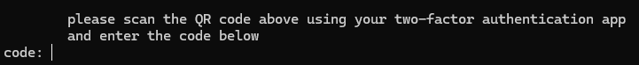 How to enable 2FA (two-factor authentication) in CLI reference visual 4