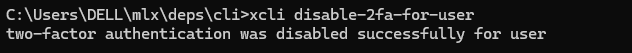 How to enable 2FA (two-factor authentication) in CLI reference visual 7