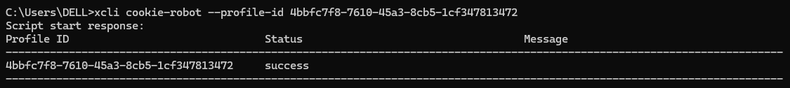 How to run CookieRobot in Multilogin CLI reference visual 6