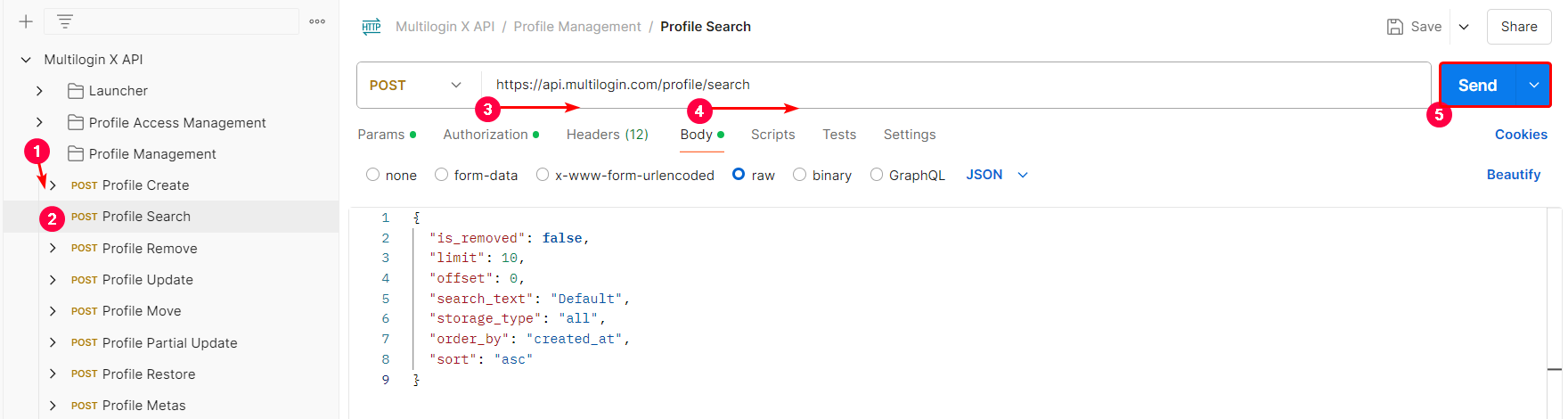 How to get Multilogin element IDs with Postman reference visual 7